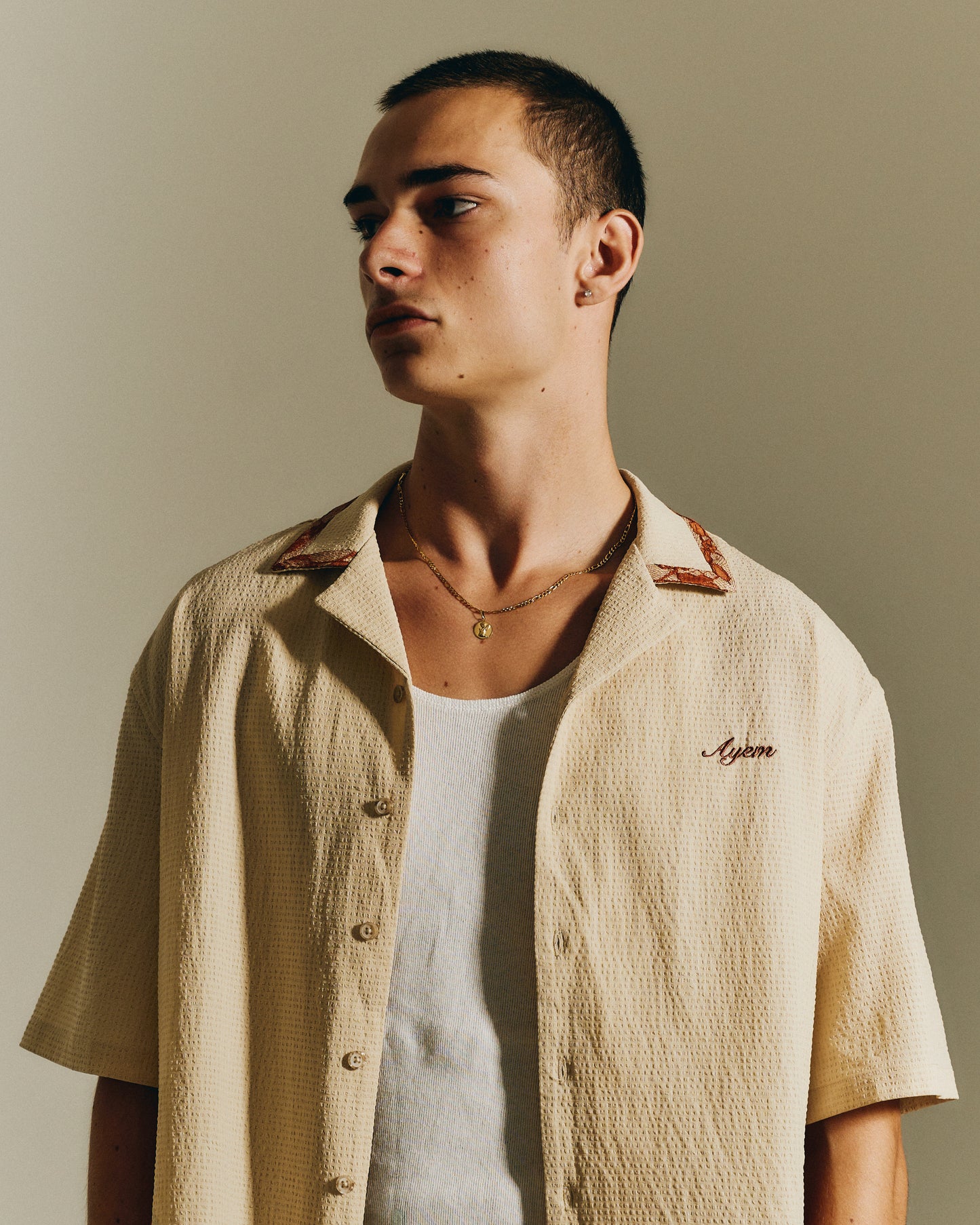 Rust Botanical Button up